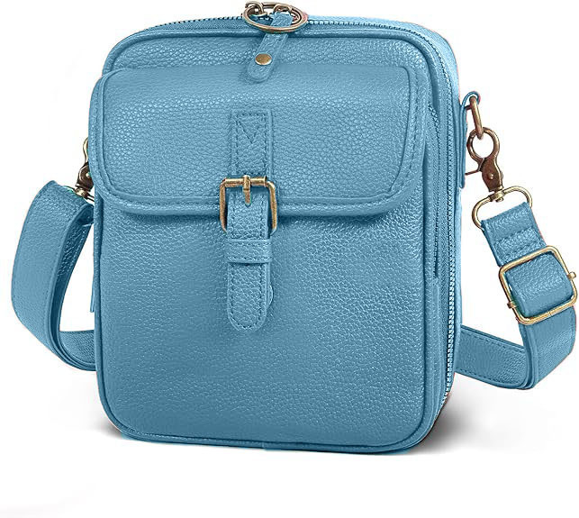 Kožna retro crossbody messenger torba, mala kvadratnog oblika, svakodnevna torba za telefon