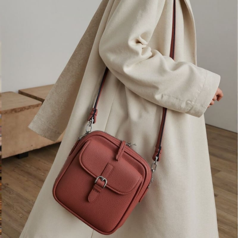 Kožna retro crossbody messenger torba, mala kvadratnog oblika, svakodnevna torba za telefon