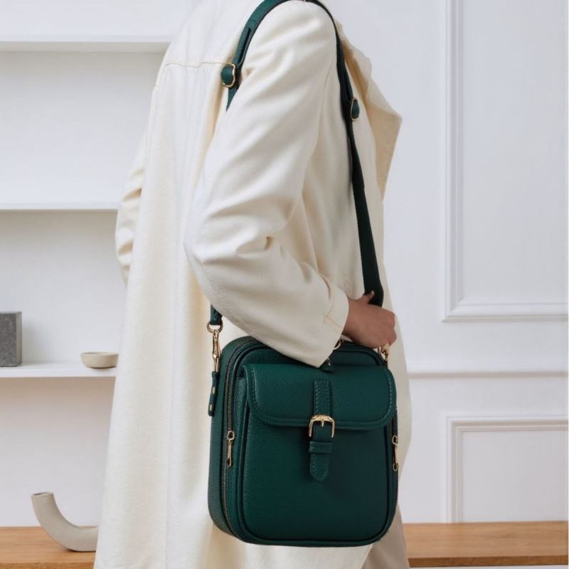 Kožna retro crossbody messenger torba, mala kvadratnog oblika, svakodnevna torba za telefon