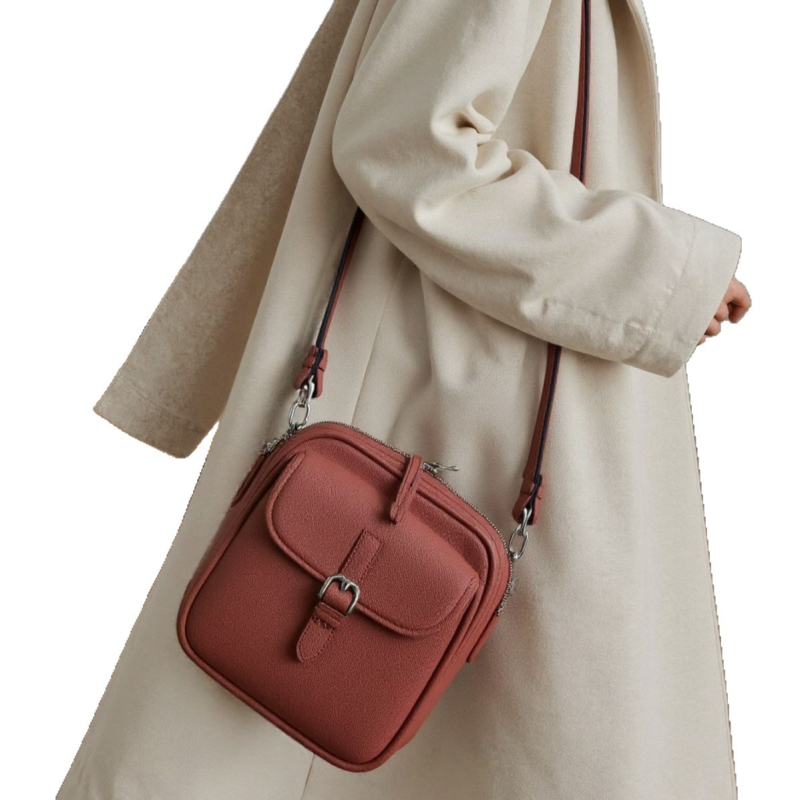 Kožna retro crossbody messenger torba, mala kvadratnog oblika, svakodnevna torba za telefon