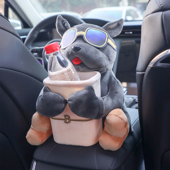 Dva u jednome: kutija za maramice u automobilu i kanta za otpad, visí na naslonek za ruku vozača, slatkog dizajna, veličina 27 × 33 cm