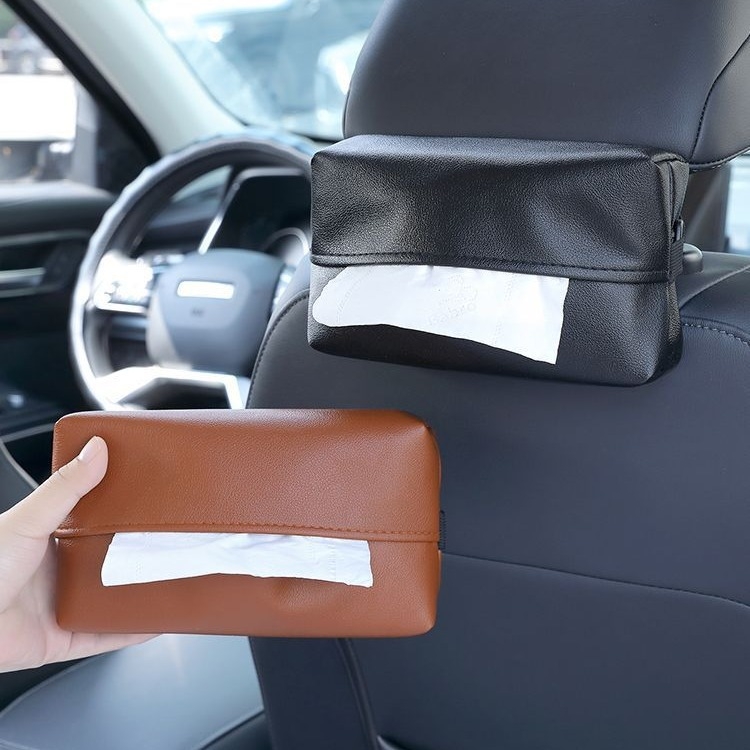 Kutija za maramice za auto, minimalistička i svestrana, viseća za naslon sjedala.