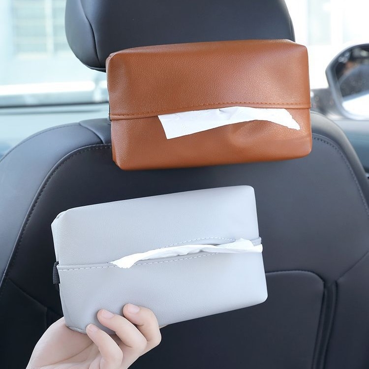 Kutija za maramice za auto, minimalistička i svestrana, viseća za naslon sjedala.