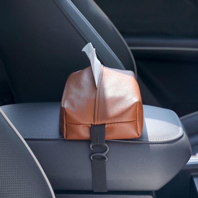 Kutija za maramice za auto, minimalistička i svestrana, viseća za naslon sjedala.