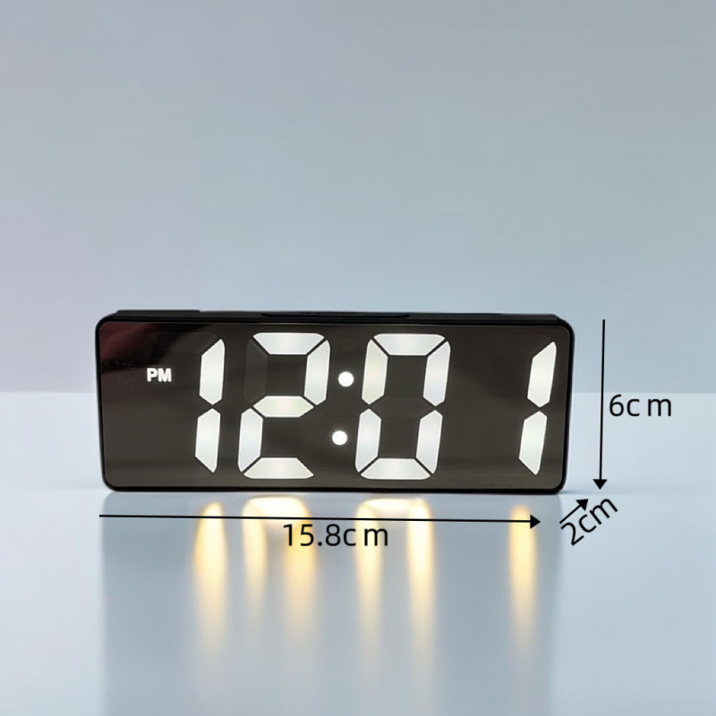 LED ogledni budilnik s USB napajanjem, glasovno upravljanje, kalendar i 24-urni prikaz – studentski model