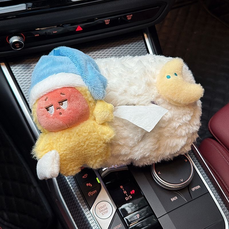 Kutija za maramice za auto sa zvjezdanim dizajnom, slatki držač za postavljanje u automobil, kreativni dodatak za interijer