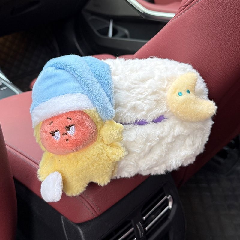 Kutija za maramice za auto sa zvjezdanim dizajnom, slatki držač za postavljanje u automobil, kreativni dodatak za interijer
