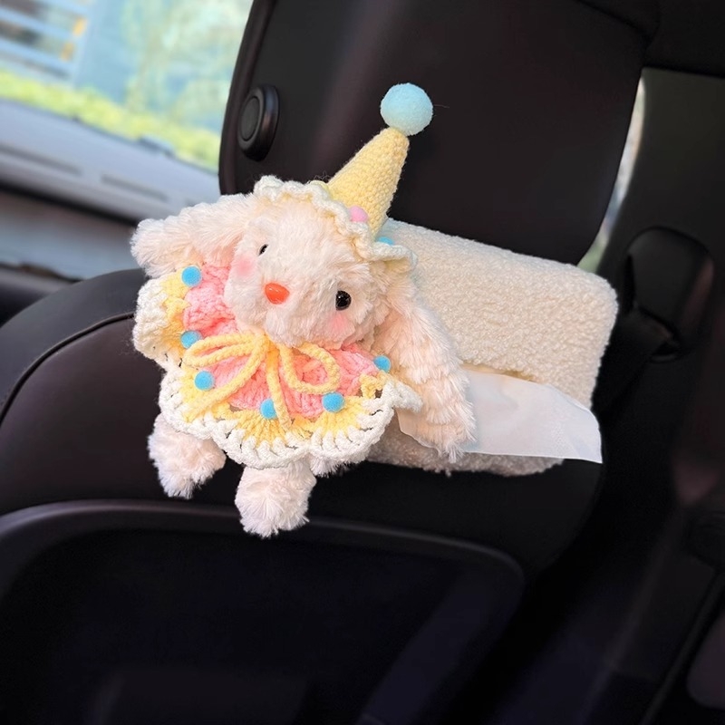 Plišani zeko za auto – držač kutije maramica, viseća dekoracija unutrašnjosti automobila