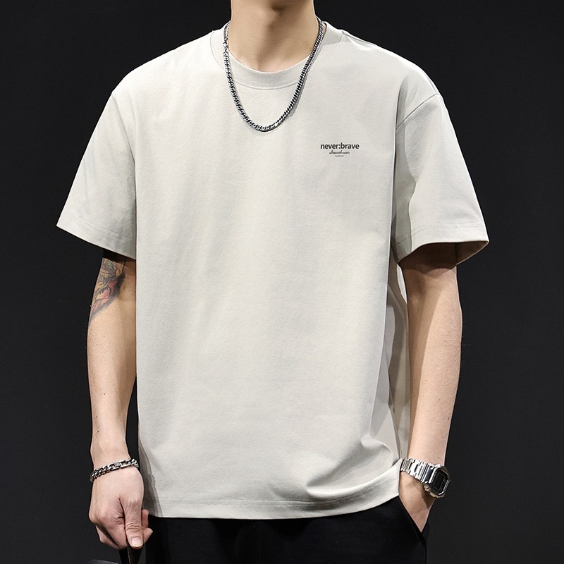 Muško T-shirt kratkih rukava s Ice-Feel tehnologijom, pamuk, ljeto 2026, oversized kroj, vrhunska kvaliteta