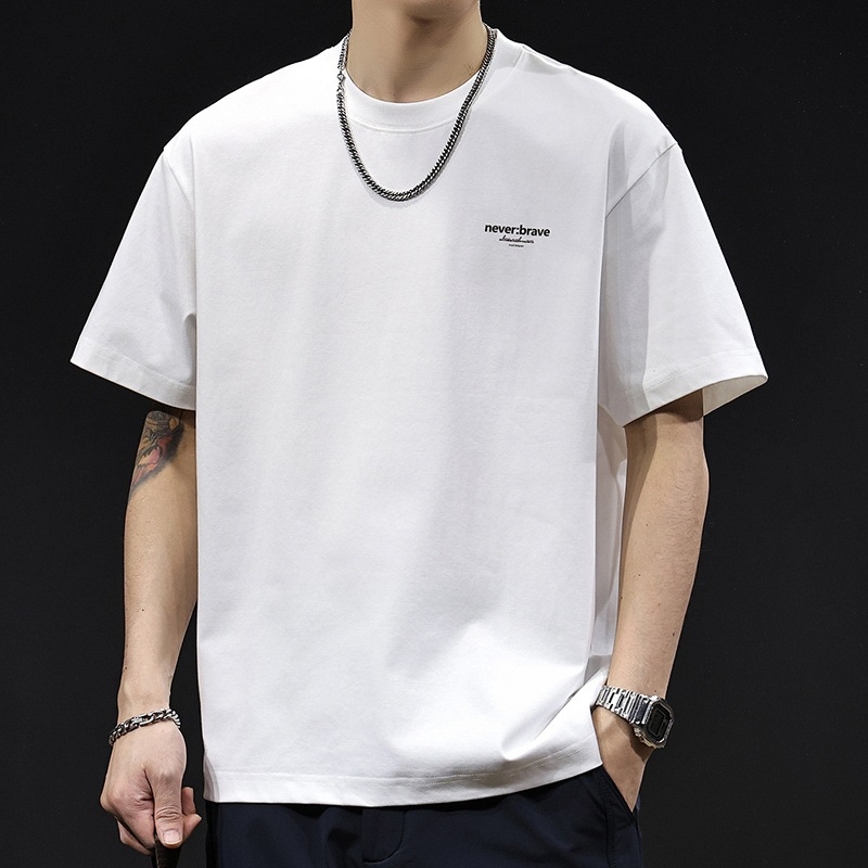 Muško T-shirt kratkih rukava s Ice-Feel tehnologijom, pamuk, ljeto 2026, oversized kroj, vrhunska kvaliteta