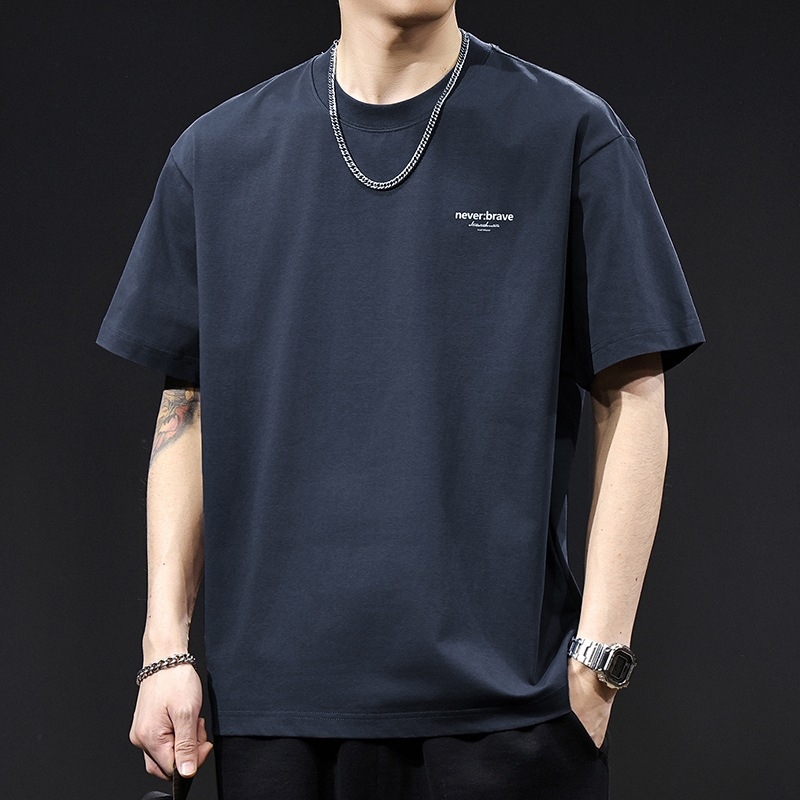 Muško T-shirt kratkih rukava s Ice-Feel tehnologijom, pamuk, ljeto 2026, oversized kroj, vrhunska kvaliteta