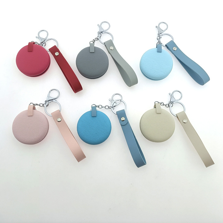PU bőrrel borított összecsukható sminktükör, macaron stílusú, DIY