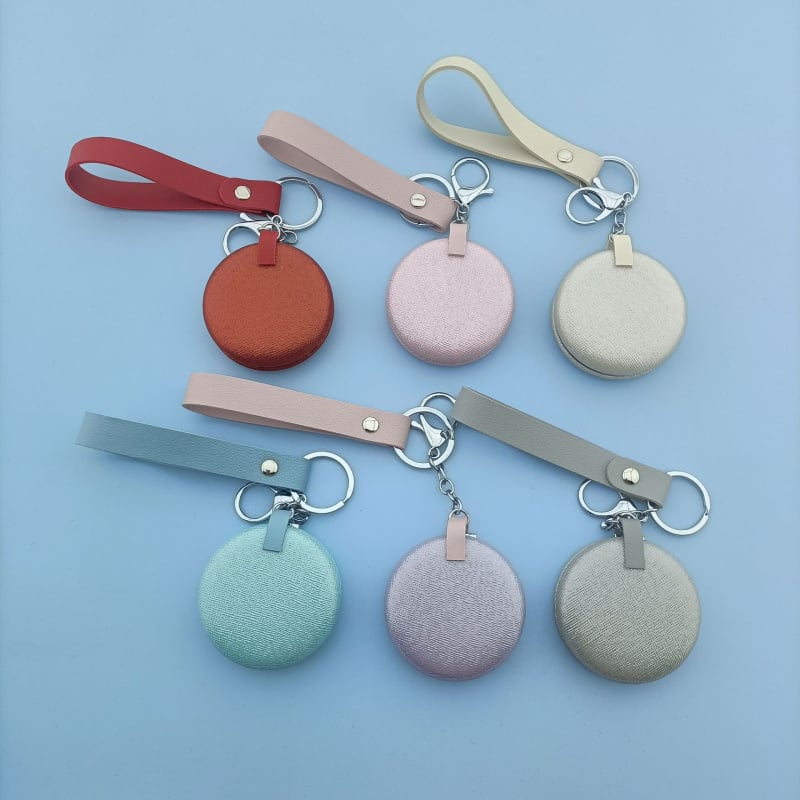 PU bőrrel borított összecsukható sminktükör, macaron stílusú, DIY
