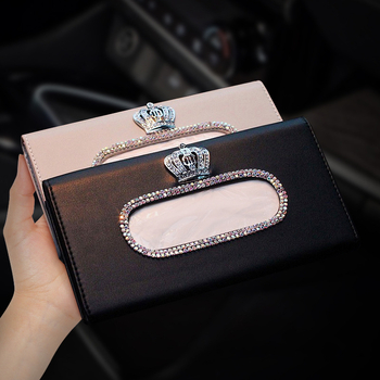 Kožna kutija za maramice za automobil, visi unutarnji dodatak (23 cm x 12,5 cm x 3 cm)