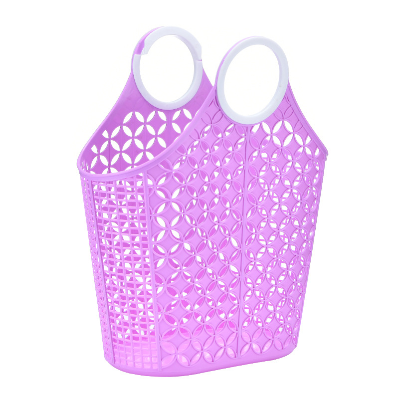 Veliki prijenosni košar za kupovinu i kupaonicu, PE koš s ratanskim uzorkom, organizator kupaonice, koš za užinu, dimenzije 46×16×45 cm