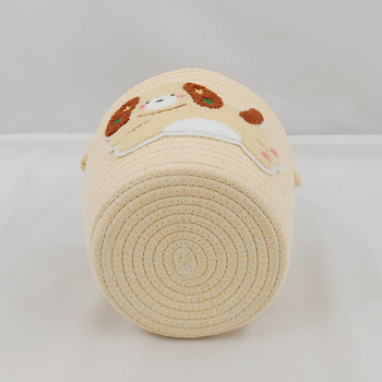 Pamukovno tkana košara za pohranu s slatkim crtić dizajnom – višenamjenski organizator i košara za poklon