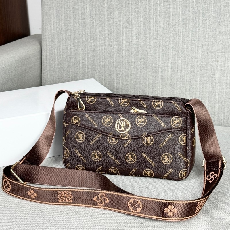 Guangzhou Hengli 2024 nova ženska crossbody torba srednje veličine, džep za telefon, džep za ID i zip zatvarač, kvadratnog oblika