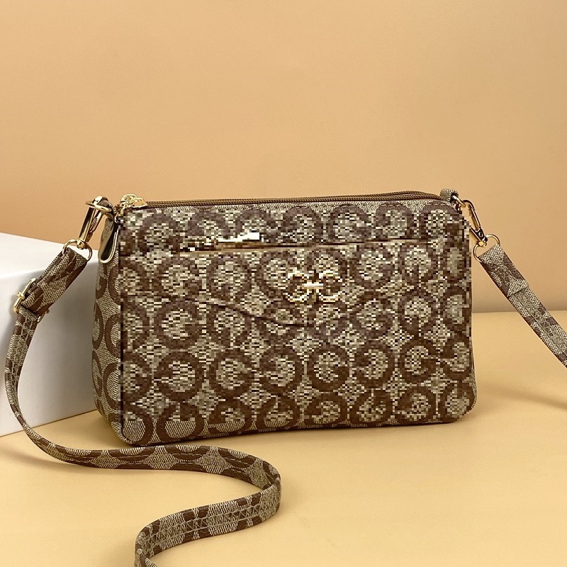 Guangzhou Hengli 2024 nova ženska crossbody torba srednje veličine, džep za telefon, džep za ID i zip zatvarač, kvadratnog oblika