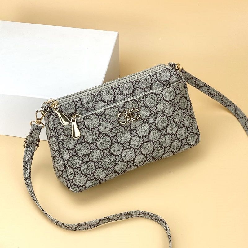 Guangzhou Hengli 2024 nova ženska crossbody torba srednje veličine, džep za telefon, džep za ID i zip zatvarač, kvadratnog oblika