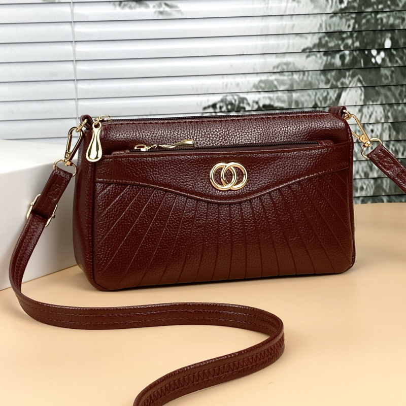 Guangzhou Hengli 2024 nova ženska crossbody torba srednje veličine, džep za telefon, džep za ID i zip zatvarač, kvadratnog oblika