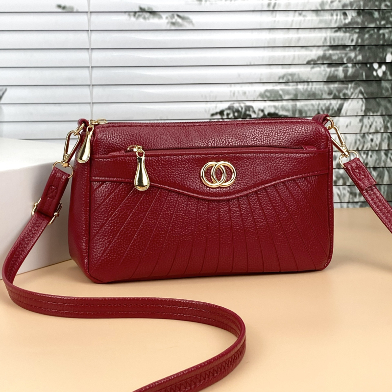 Guangzhou Hengli 2024 nova ženska crossbody torba srednje veličine, džep za telefon, džep za ID i zip zatvarač, kvadratnog oblika