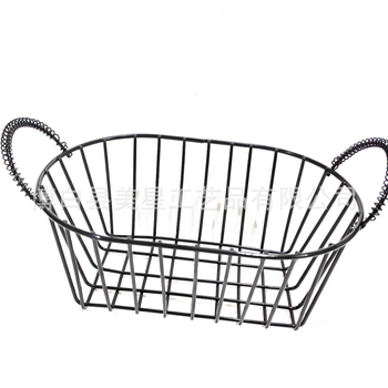 Mini koš za pohranu od kovanog željeza, prijenosni koš za voće i sitne predmete, moderni minimalistički stil
