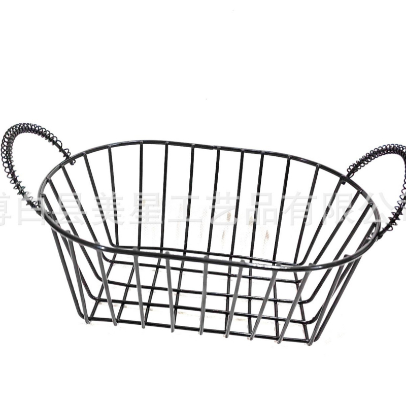 Mini koš za pohranu od kovanog željeza, prijenosni koš za voće i sitne predmete, moderni minimalistički stil