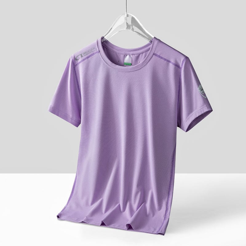 Μπλουζάκι UPF50 από Ice Silk για καλοκαίρι - γρήγορο στέγνωμα, διαπνοή, UV προστασία, ελαφρύ αθλητικό τοπ