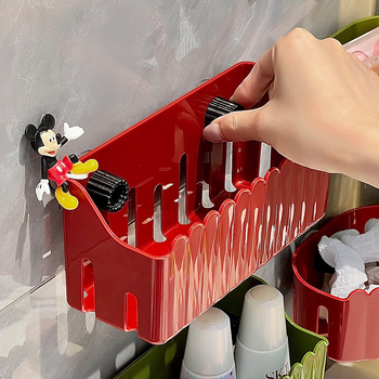 Plastični organizator za kupaonicu, košarica za pohranu kozmetike, zidni nosač bez bušenja