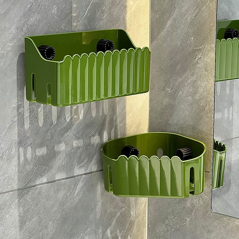 Plastični organizator za kupaonicu, košarica za pohranu kozmetike, zidni nosač bez bušenja