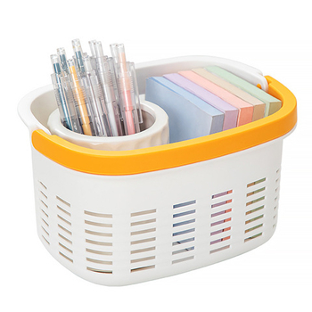 Minimalistički plastični stolni organizator i koš za olovke, zidni držač
