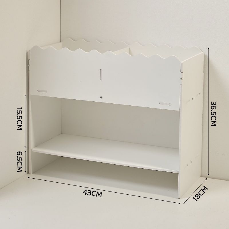 3-slojni kutni stolni regač za pohranu, desktop knjižna polica, PVC organizator, moderni minimalistički stil