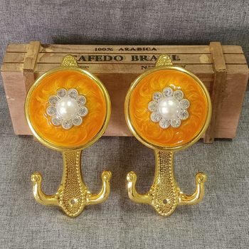 Kuka za zavjese u obliku suncokreta - modni metalni zidni držač s rhinestones, model Qx-166, Wanxin Hardware