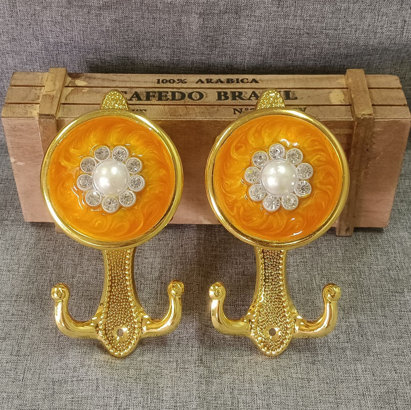 Kuka za zavjese u obliku suncokreta - modni metalni zidni držač s rhinestones, model Qx-166, Wanxin Hardware