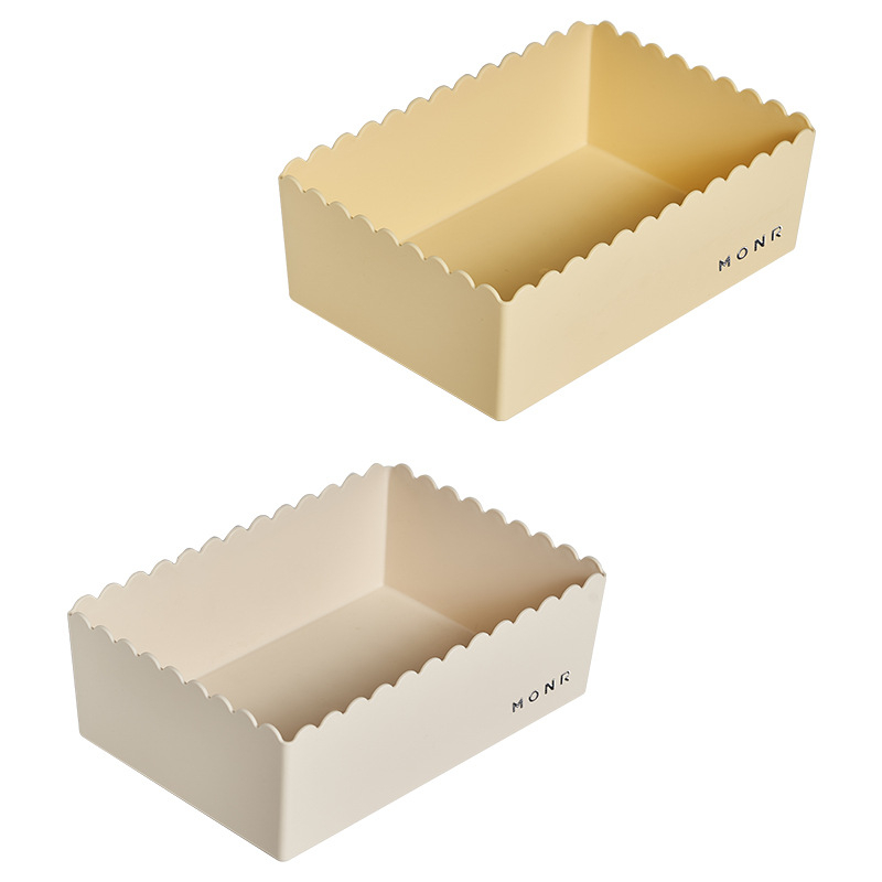 Kutija za stolno skladištenje s čipkom, sladak stil, svježi minimalistički organizator stola, dvije kapacitete 700 ml i 2100 ml