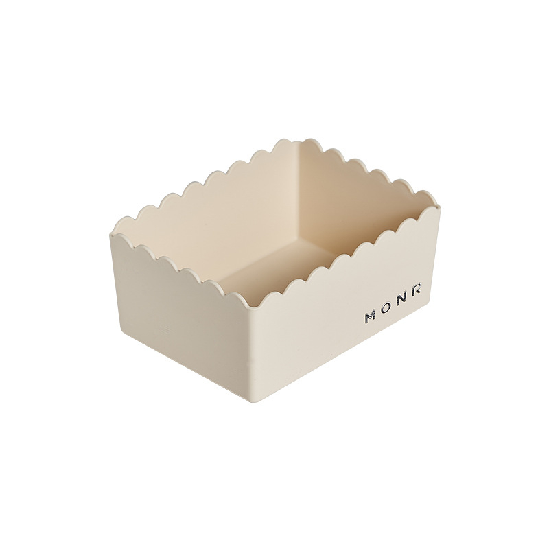 Kutija za stolno skladištenje s čipkom, sladak stil, svježi minimalistički organizator stola, dvije kapacitete 700 ml i 2100 ml