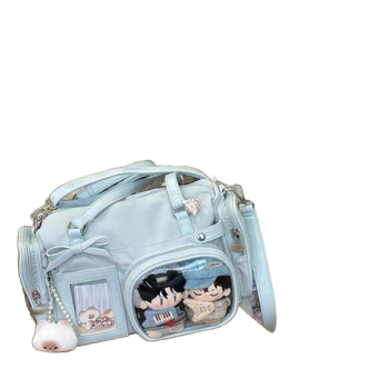Anime torbica za djevojčice, prozirna tote torba za svakodnevnu upotrebu, velika kapaciteta, crossbody torba preko ramena, ulični stil PU