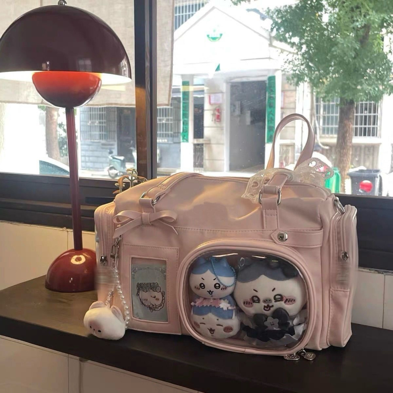Anime torbica za djevojčice, prozirna tote torba za svakodnevnu upotrebu, velika kapaciteta, crossbody torba preko ramena, ulični stil PU