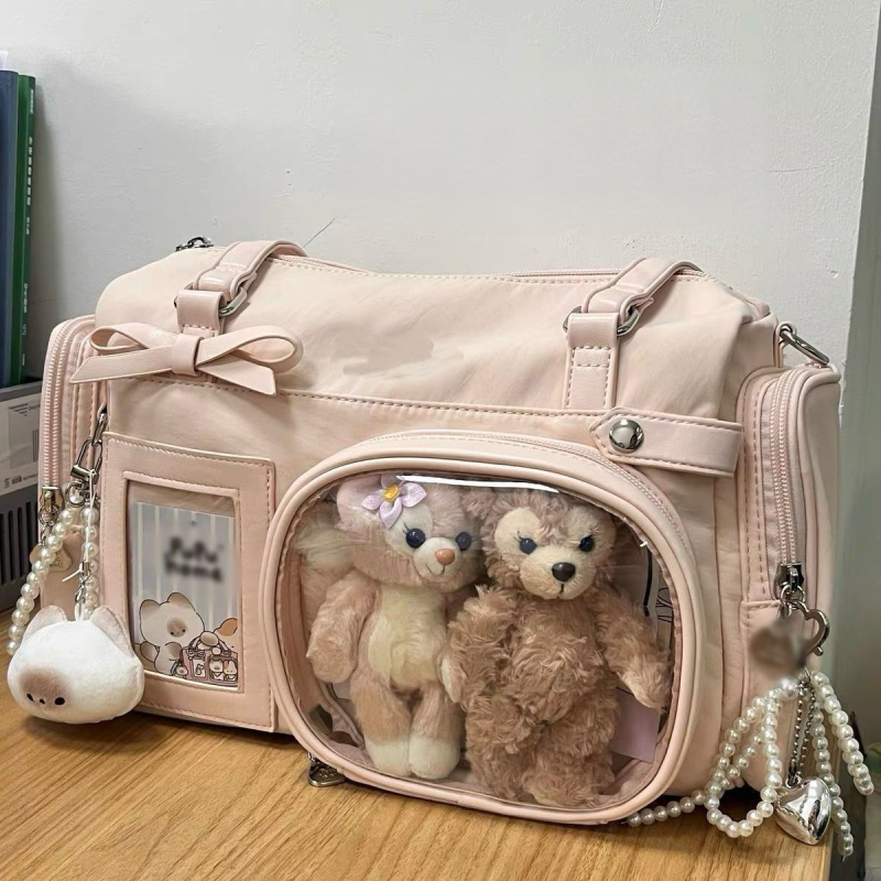 Anime torbica za djevojčice, prozirna tote torba za svakodnevnu upotrebu, velika kapaciteta, crossbody torba preko ramena, ulični stil PU