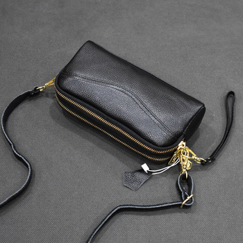 Ženska mini crossbody torba s velikim kapacitetom – dvostruka namjena: clutch i crossbody, koža prvog sloja, mala veličina