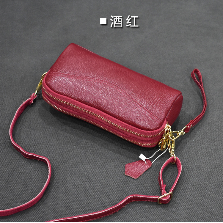 Ženska mini crossbody torba s velikim kapacitetom – dvostruka namjena: clutch i crossbody, koža prvog sloja, mala veličina