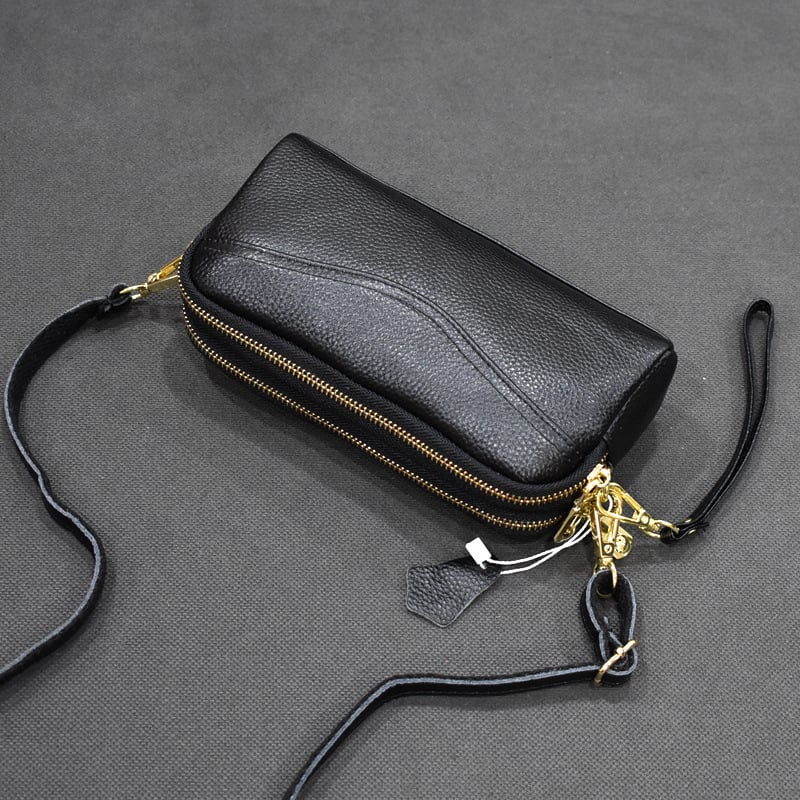 Ženska mini crossbody torba s velikim kapacitetom – dvostruka namjena: clutch i crossbody, koža prvog sloja, mala veličina