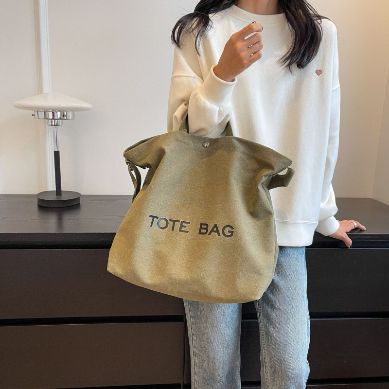 Platnena torba preko ramena, lagana, minimalistička, casual, velika kapaciteta, ženska dnevna torba za gradski stil