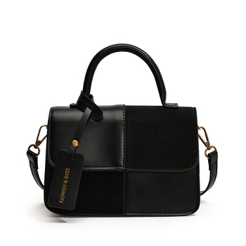 Moderna gradska torbica mala kvadratnog oblika s blok boja, PU koža, crossbody, 2025