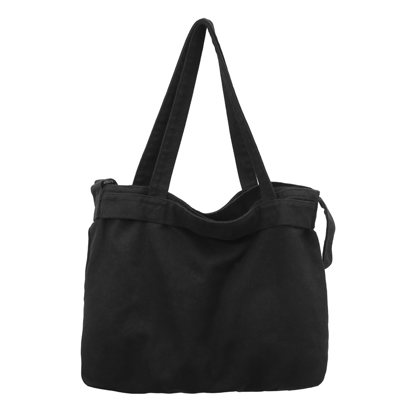Ženska platnena tote torba s velikim kapacitetom, vintage stil, japanski dizajn, s tri naramenice