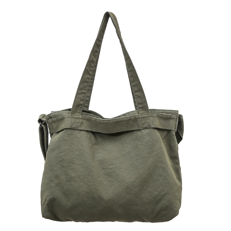 Ženska platnena tote torba s velikim kapacitetom, vintage stil, japanski dizajn, s tri naramenice