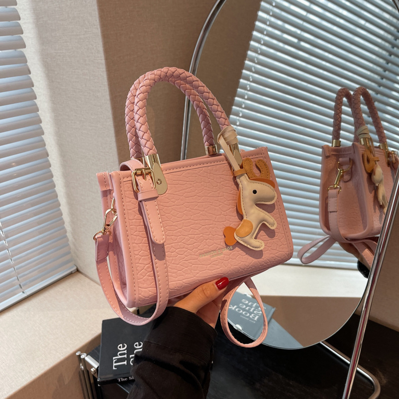 Korejski nadahnut torba s kamenim uzorkom, PU materijal, šarena crossbody torba za ljeto 2026, stylish i svestrana za rame