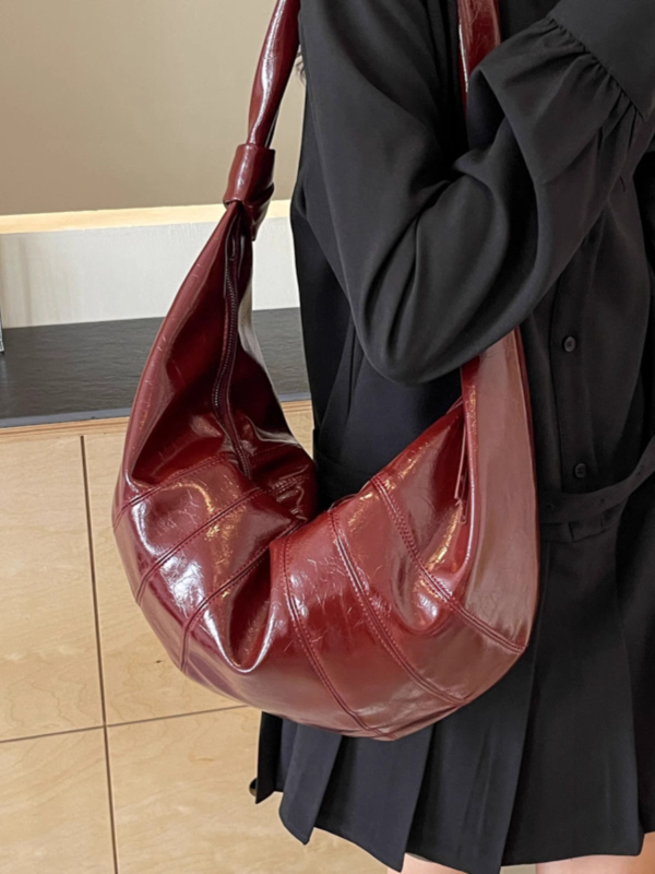 Dumpling torba s jedinstvenim dizajnom, velika kapaciteta, svakodnevna ženska torba na rame ili crossbody, za kupovinu i posao