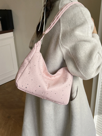 2026 nova platnena torba velike kapacitete, svakodnevna ženska torba, luksuzna torba sa štrasom, jednostavna ramena crossbody torba