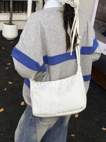 2026 nova platnena torba velike kapacitete, svakodnevna ženska torba, luksuzna torba sa štrasom, jednostavna ramena crossbody torba